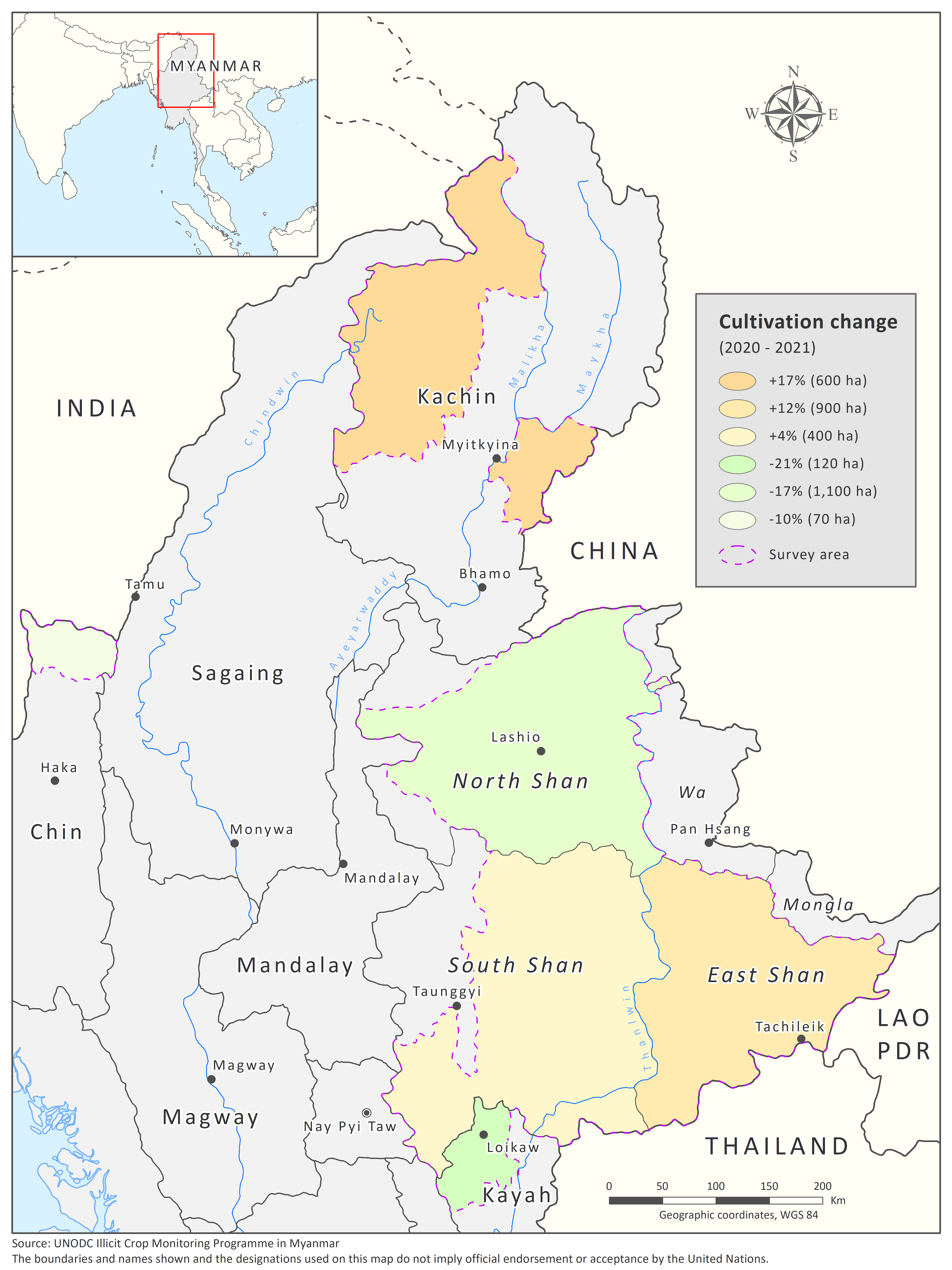 Cultivation changes between 2020 and-2021*